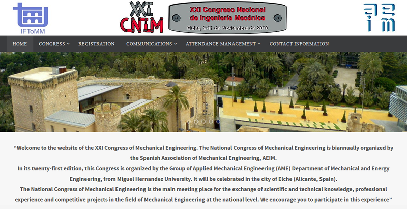 XXI Congrés Nacional d'Enginyeria Mecànica a Elx