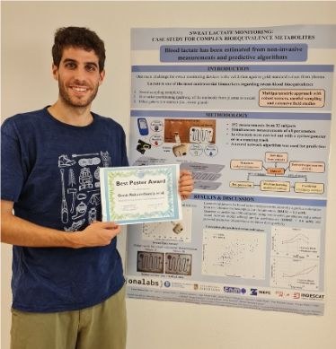 Genís Rabost, PhD student in the MicroTechLab-CATMECH wins the Best Poster Award in the Swiss Sweat Science and Technology Symposium (#3STS)