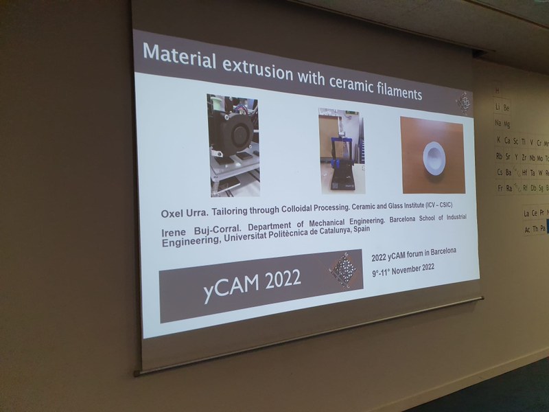 Participation of the TECNOFAB group in the yCAM 2022 forum of the European Ceramic Society