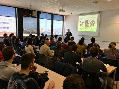 Seminario sobre robótica de rehabilitación en la ETSEIB organizado por el grupo de investigación BIOMEC